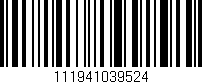 Código de barras (EAN, GTIN, SKU, ISBN): '111941039524'