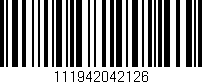 Código de barras (EAN, GTIN, SKU, ISBN): '111942042126'