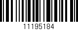 Código de barras (EAN, GTIN, SKU, ISBN): '11195184'