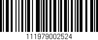 Código de barras (EAN, GTIN, SKU, ISBN): '111979002524'