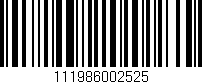 Código de barras (EAN, GTIN, SKU, ISBN): '111986002525'