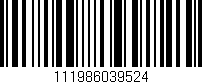 Código de barras (EAN, GTIN, SKU, ISBN): '111986039524'