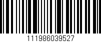 Código de barras (EAN, GTIN, SKU, ISBN): '111986039527'