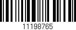Código de barras (EAN, GTIN, SKU, ISBN): '11198765'