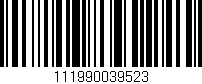Código de barras (EAN, GTIN, SKU, ISBN): '111990039523'