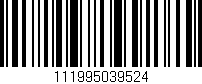 Código de barras (EAN, GTIN, SKU, ISBN): '111995039524'
