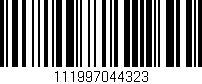 Código de barras (EAN, GTIN, SKU, ISBN): '111997044323'