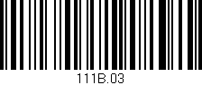 Código de barras (EAN, GTIN, SKU, ISBN): '111B.03'