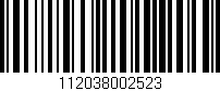 Código de barras (EAN, GTIN, SKU, ISBN): '112038002523'