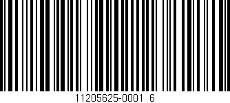 Código de barras (EAN, GTIN, SKU, ISBN): '11205625-0001_6'