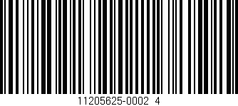 Código de barras (EAN, GTIN, SKU, ISBN): '11205625-0002_4'