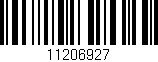 Código de barras (EAN, GTIN, SKU, ISBN): '11206927'