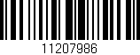Código de barras (EAN, GTIN, SKU, ISBN): '11207986'