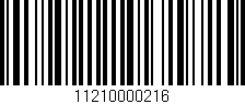 Código de barras (EAN, GTIN, SKU, ISBN): '11210000216'