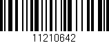 Código de barras (EAN, GTIN, SKU, ISBN): '11210642'
