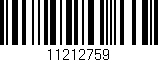 Código de barras (EAN, GTIN, SKU, ISBN): '11212759'