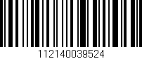 Código de barras (EAN, GTIN, SKU, ISBN): '112140039524'