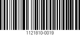 Código de barras (EAN, GTIN, SKU, ISBN): '1121810-0019'
