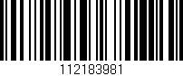 Código de barras (EAN, GTIN, SKU, ISBN): '112183981'