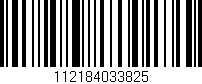Código de barras (EAN, GTIN, SKU, ISBN): '112184033825'