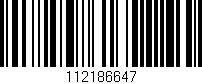 Código de barras (EAN, GTIN, SKU, ISBN): '112186647'