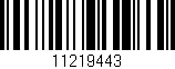 Código de barras (EAN, GTIN, SKU, ISBN): '11219443'