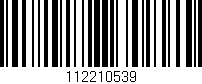Código de barras (EAN, GTIN, SKU, ISBN): '112210539'