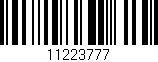 Código de barras (EAN, GTIN, SKU, ISBN): '11223777'