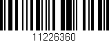 Código de barras (EAN, GTIN, SKU, ISBN): '11226360'