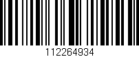Código de barras (EAN, GTIN, SKU, ISBN): '112264934'