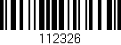 Código de barras (EAN, GTIN, SKU, ISBN): '112326'