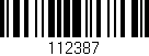 Código de barras (EAN, GTIN, SKU, ISBN): '112387'