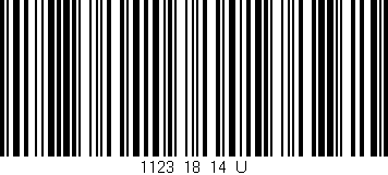Código de barras (EAN, GTIN, SKU, ISBN): '1123_18_14_U'