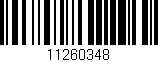 Código de barras (EAN, GTIN, SKU, ISBN): '11260348'