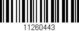 Código de barras (EAN, GTIN, SKU, ISBN): '11260443'