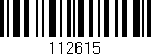 Código de barras (EAN, GTIN, SKU, ISBN): '112615'