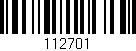 Código de barras (EAN, GTIN, SKU, ISBN): '112701'