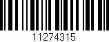 Código de barras (EAN, GTIN, SKU, ISBN): '11274315'