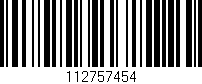 Código de barras (EAN, GTIN, SKU, ISBN): '112757454'