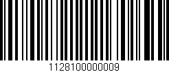Código de barras (EAN, GTIN, SKU, ISBN): '1128100000009'