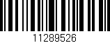 Código de barras (EAN, GTIN, SKU, ISBN): '11289526'