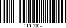 Código de barras (EAN, GTIN, SKU, ISBN): '113-0004'