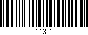 Código de barras (EAN, GTIN, SKU, ISBN): '113-1'