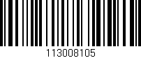 Código de barras (EAN, GTIN, SKU, ISBN): '113008105'