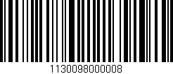 Código de barras (EAN, GTIN, SKU, ISBN): '1130098000008'