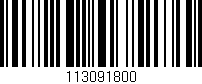 Código de barras (EAN, GTIN, SKU, ISBN): '113091800'