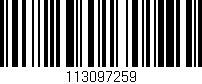 Código de barras (EAN, GTIN, SKU, ISBN): '113097259'