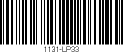 Código de barras (EAN, GTIN, SKU, ISBN): '1131-LP33'