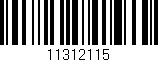 Código de barras (EAN, GTIN, SKU, ISBN): '11312115'