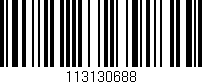 Código de barras (EAN, GTIN, SKU, ISBN): '113130688'